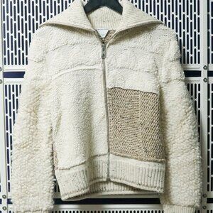 BOTTEGA VENETA	PATCHWORK WOOL CARDIGAN